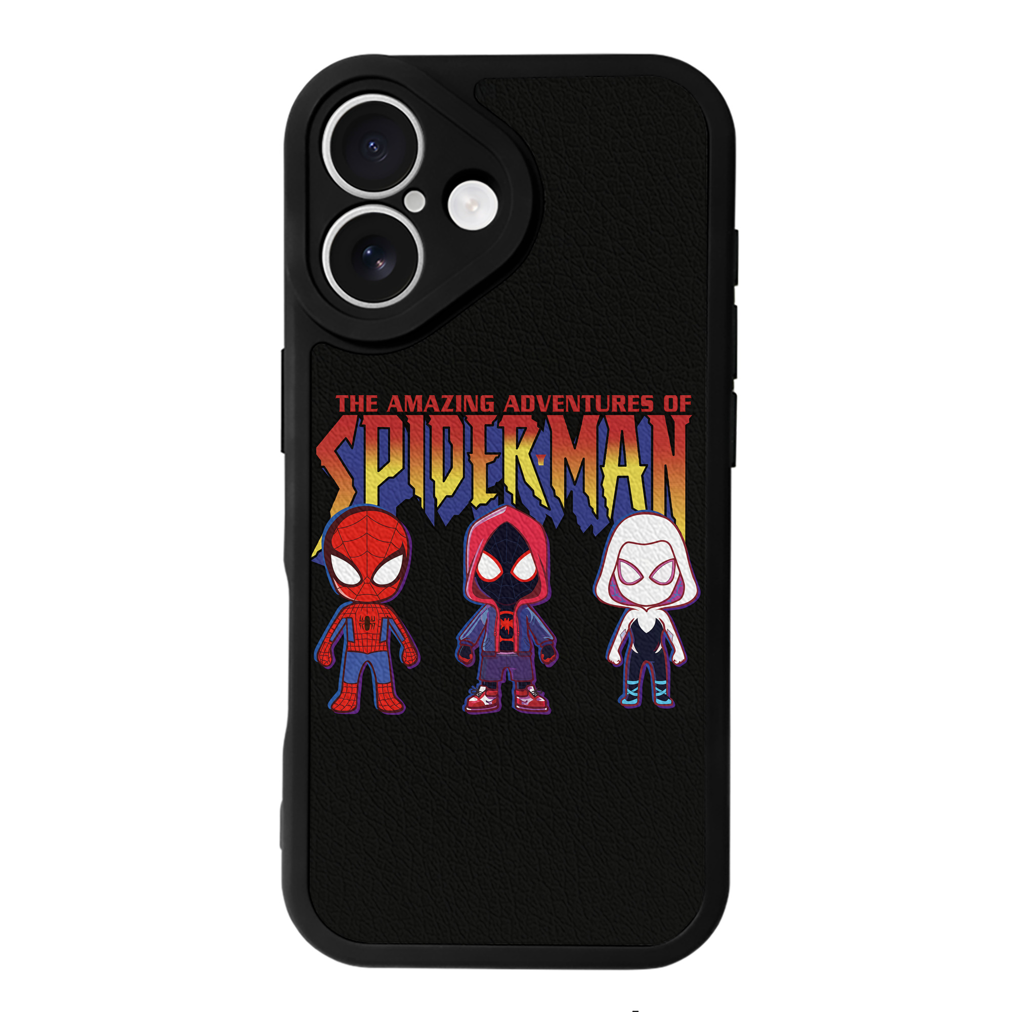 Spider Man スパイダーマン 【iPhone 16シリーズ対応】シリコンスマホケース（レザー調） 材質：シリコン